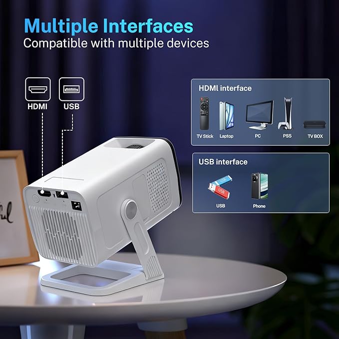 4K Supported Android 11 Mini Projector - Image 7