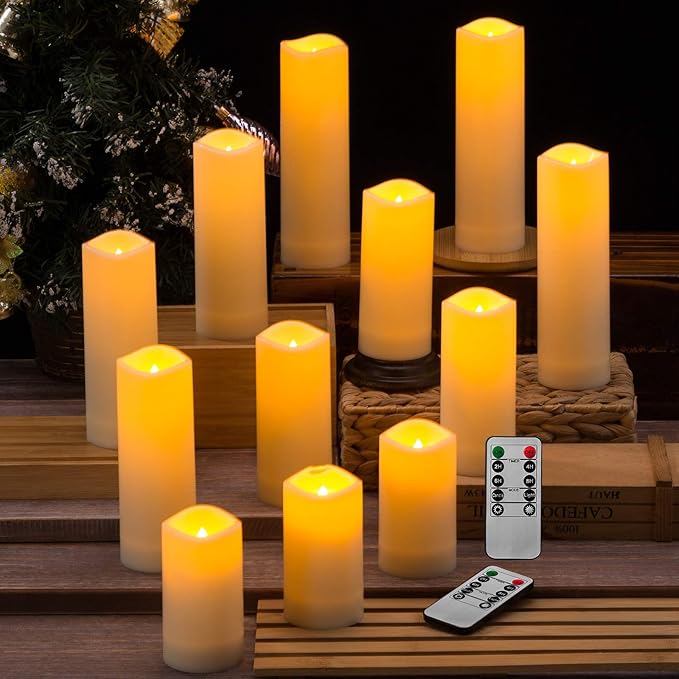 Waterproof Flickering Flameless Candles, Outdoor Indoor Candles - Image 3