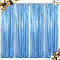ShinyBeauty Sequin Curtains Baby Blue 2FTx8FT 4 Panels Sequin Backdrop by ShinyBeauty