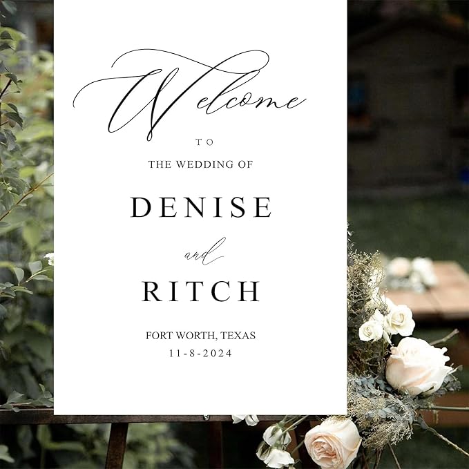 Elegant Minimalist Wedding Welcome Signs, Wedding Welcome Sign, Welcome Sign - Image 2