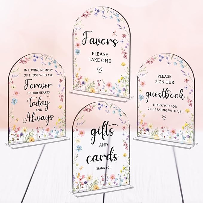 4 Pcs Wedding Decor, Ceremony Sign, Wedding Sign by Unknown