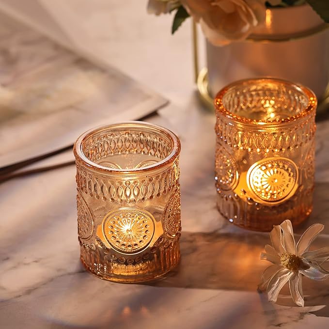 DARJEN Gold Votive Candle Holders Set of 36- Glass Candle Holders Bulk - Image 3
