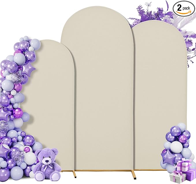 Wedding Arch Cover Spandex Arch Backdrop Cover Set of 3 Arch Stand Covers by Unknown