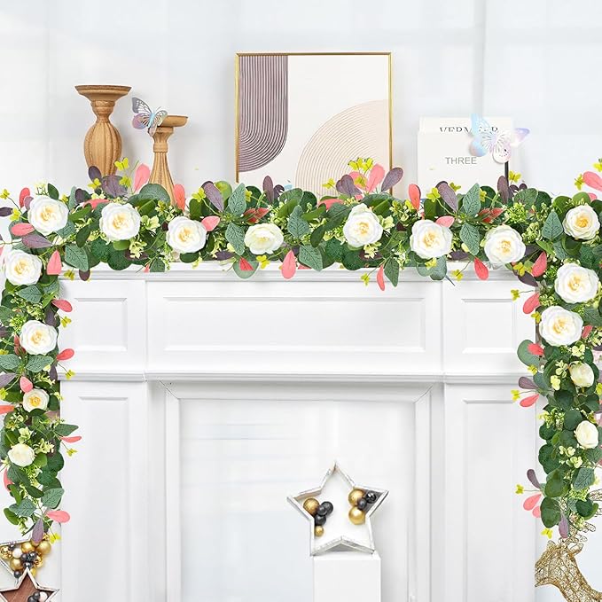 ASTRYAS 2Pcs 6.23Ft Artificial Eucalyptus Garlands - Image 4