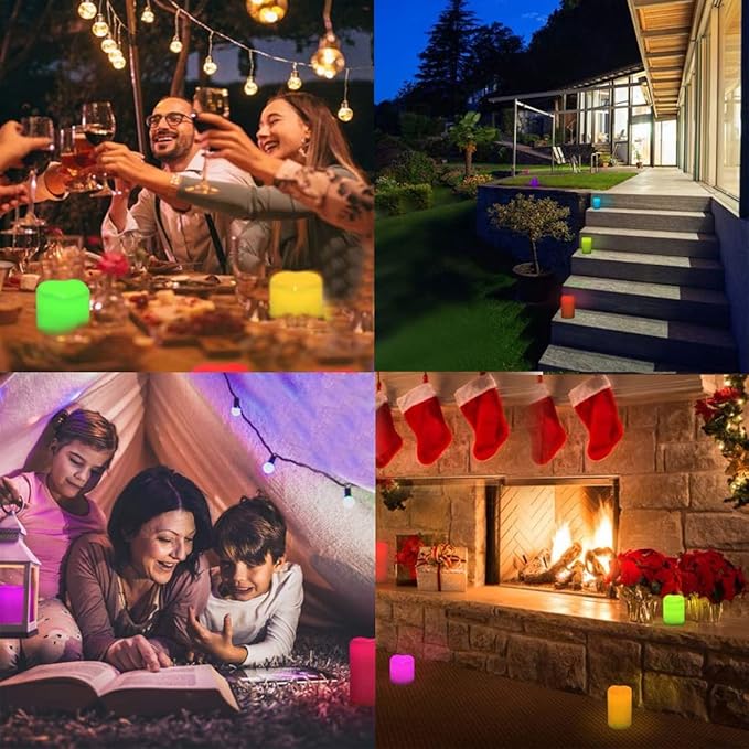 Enido Flameless Candles, Color Changing LED Candles Battery Operated Outdoor - Image 5