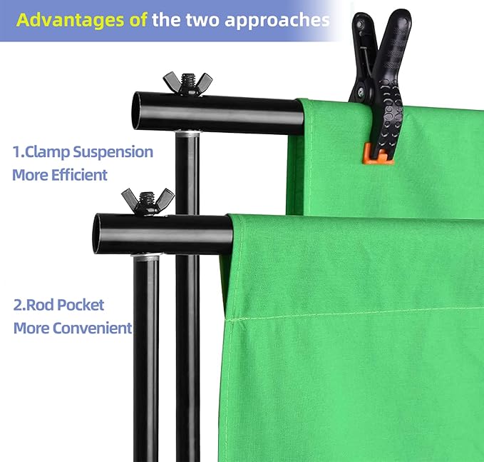EMART Photo Video Studio Backdrop Stand Kit, 8.5x10ft Adjustable Photography - Image 6