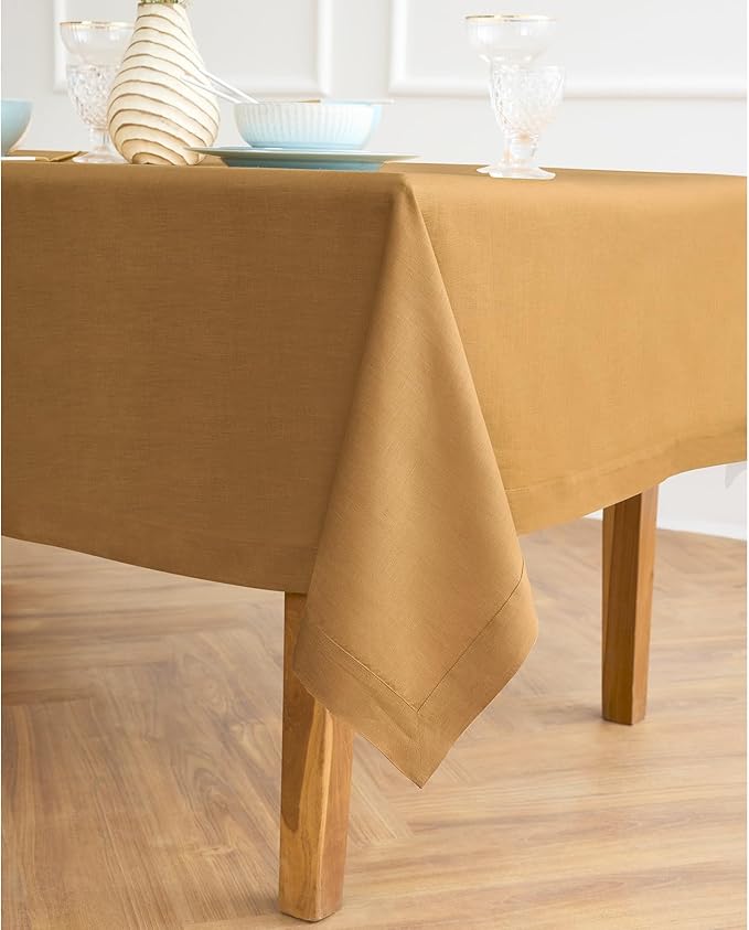 Solino Home Linen Tablecloth for Rectangle Tables 60 x 90 Inch - Image 3