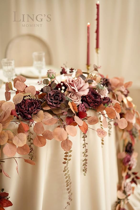 Ling's moment 9FT Eucalyptus and Willow Leaf Garland - Image 3