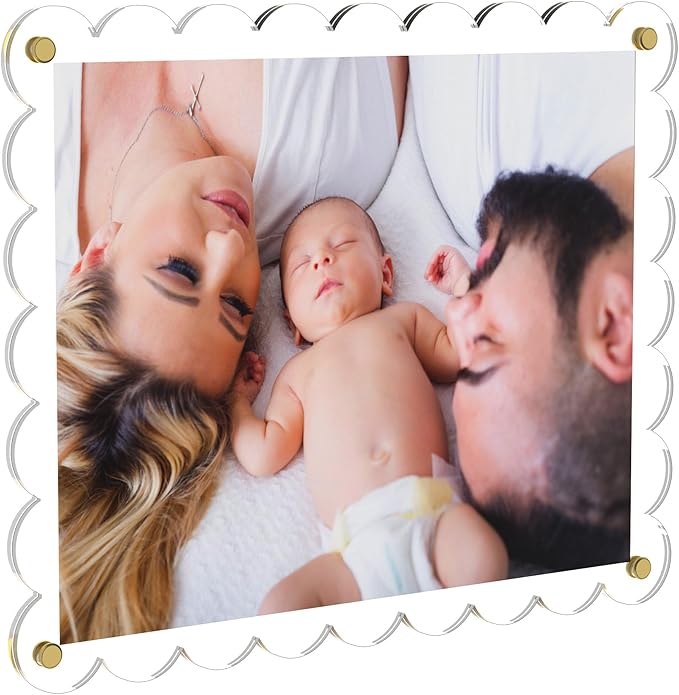 Acrylic Picture Frame for Wall, Frameless Clear Photo Frame by Tohiasen