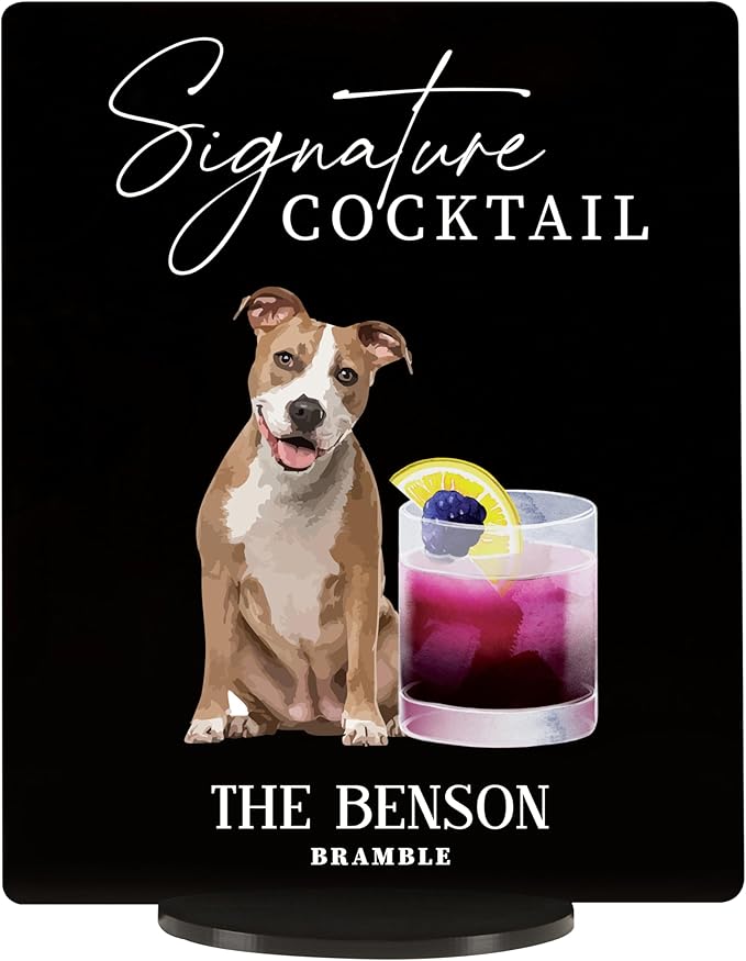 Pet Signature Drink Wedding Signs by Elation+Factory+Co.