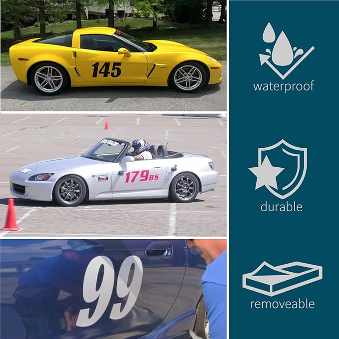 Fairwinds Designs Custom Race Car Number Decals | Set of 3 Heavy Duty Vinyl - Image 4