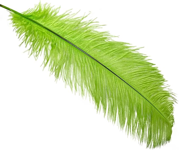 Happy Feather 16-18 inch Green Ostrich Feathers Craft - Image 3