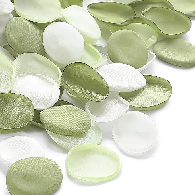 Floroom 300pcs Rose Petals Sage Green Elf Green Faux Silk Flower Petals by Floroom