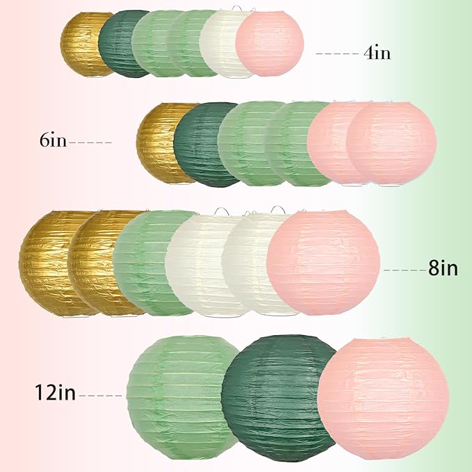 ADLKGG Paper Lanterns Decorative, Round Hanging Paper Lanterns Decorations - Image 7
