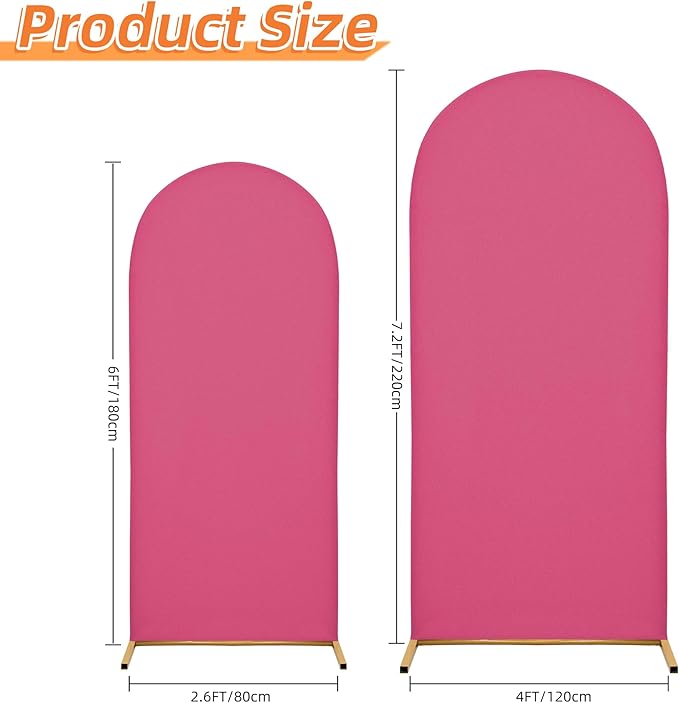 Wedding Arch Covers Arch Backdrop Cover Arch Stand Covers 7.2FT 6FT Set of 2 - Image 2