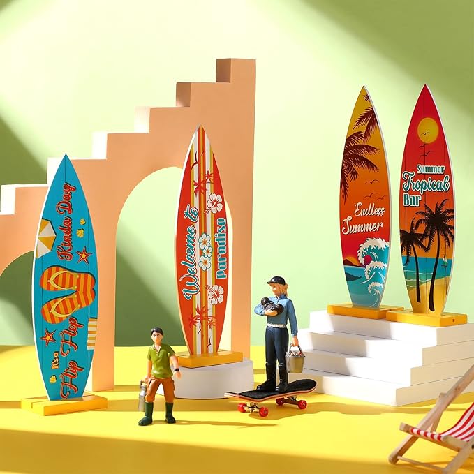 Blulu 4 Pcs Surfboard Decorations - Image 2