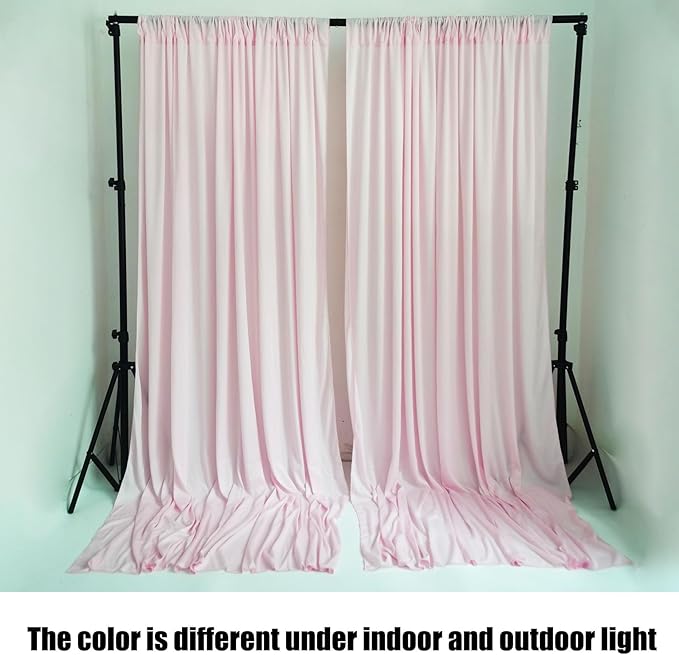 10 x 10 Feet Light Pink Backdrop Curtain - Image 5