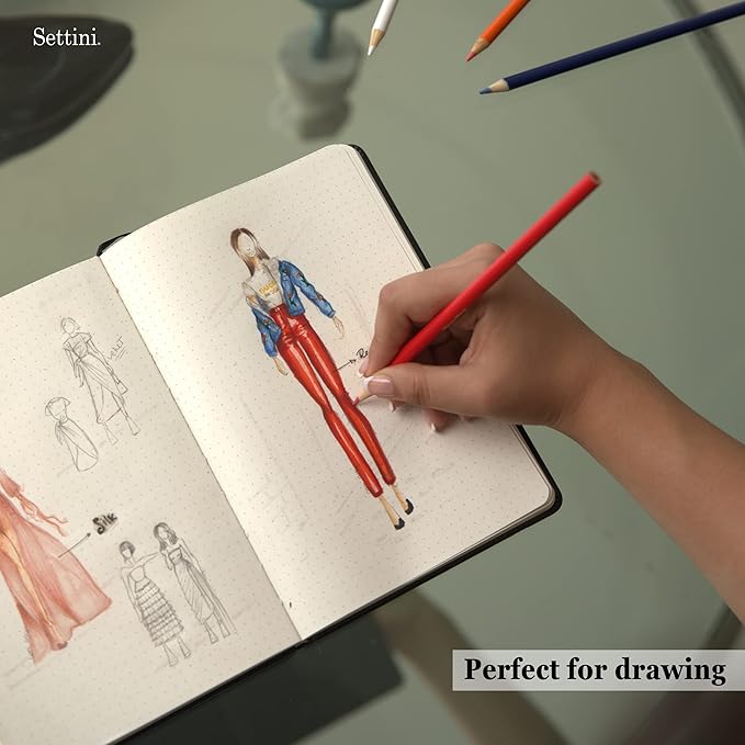SETTINI Dotted Journal, 192 Archival-Quality Pages, QuillEase Bleed-Free Paper - Image 5