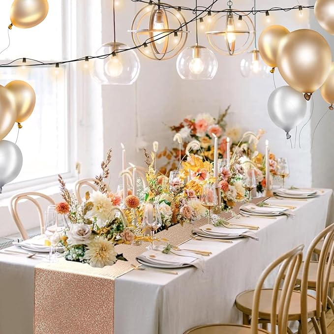 Fitable Sequin Rose Gold Table Runners - Image 2