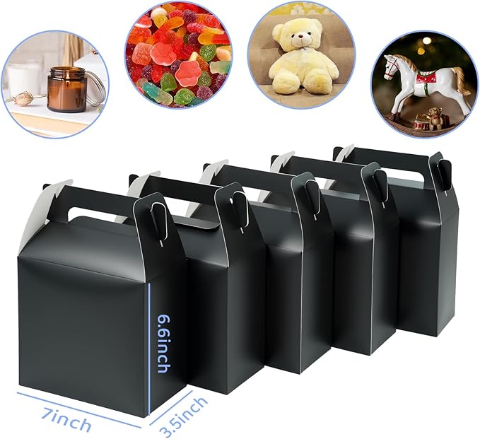 XAGLVV 12 Pack Black Party Favor Boxes - Image 3