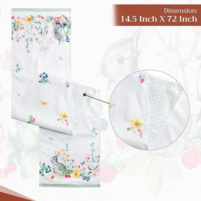 Maison d' Hermine Table Runner 100% Cotton Double Layer Table Runners 72 inches - Image 4