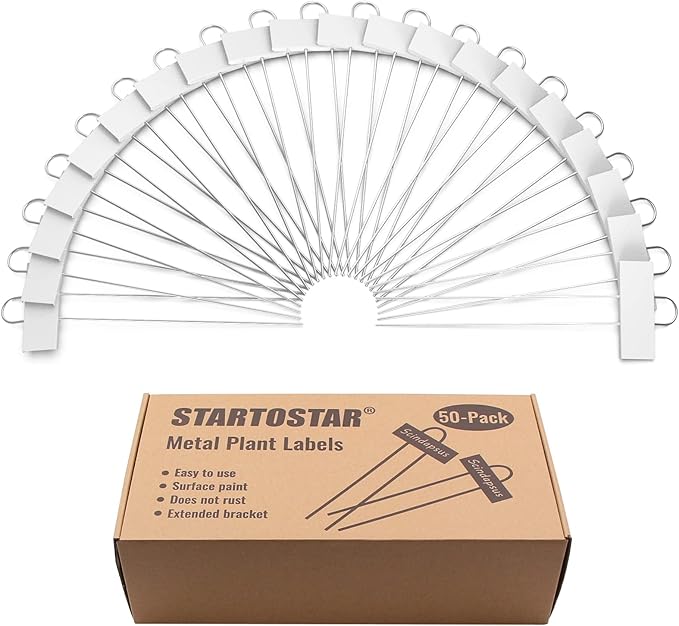 STARTOSTAR 50-Pack Metal Plant Labels, 10.6" Garden Markers Reusable Nursery - Image 7