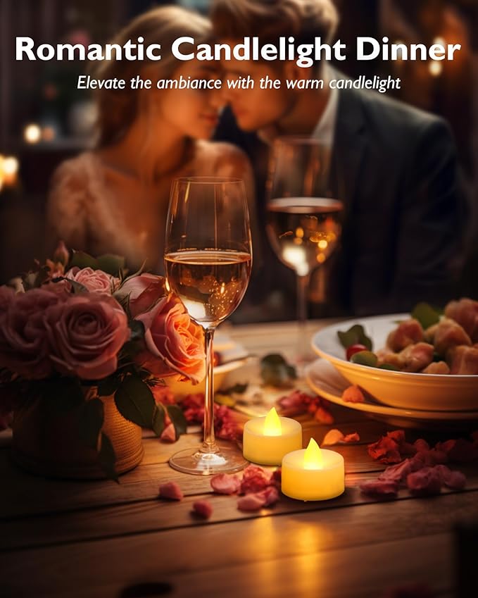 Homemory 100-Pack Flameless LED Tea Lights Candles Battery Operated, 200+Hour - Image 9