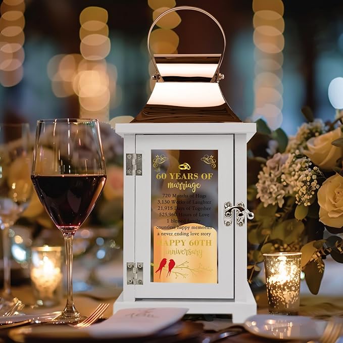 60th Wedding Anniversary Lantern - Image 4