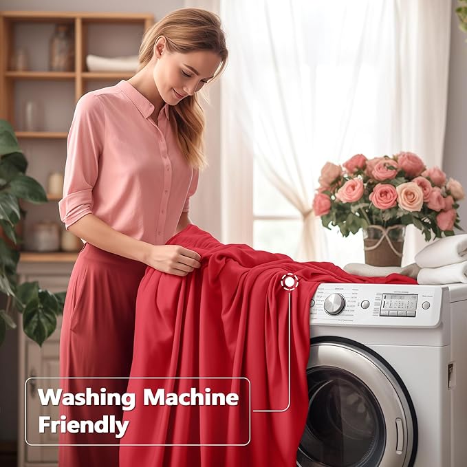 Wish Care 6 Pack Red Spandex Table Clothes - Image 4