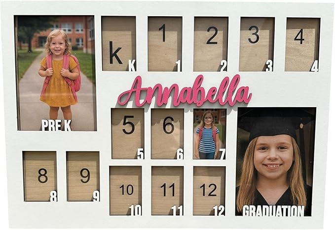 School Years Picture Frame Kids School Frame Graduation Photo holder K-12 by Unknown