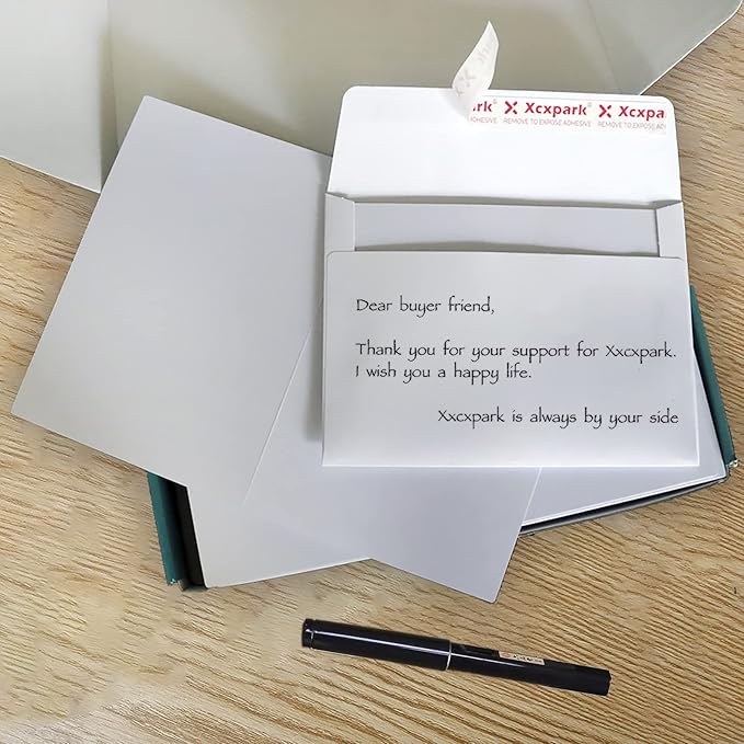 Blank White Cards, 100 Qty 5.25 x 7.25 inches Printable A7 Envelopes & 100 Qty - Image 6