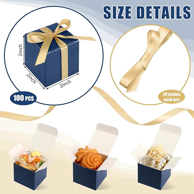 Jutom 100 Pcs Mini Favor Boxes Extra Small Candy Boxes Paper - Image 2