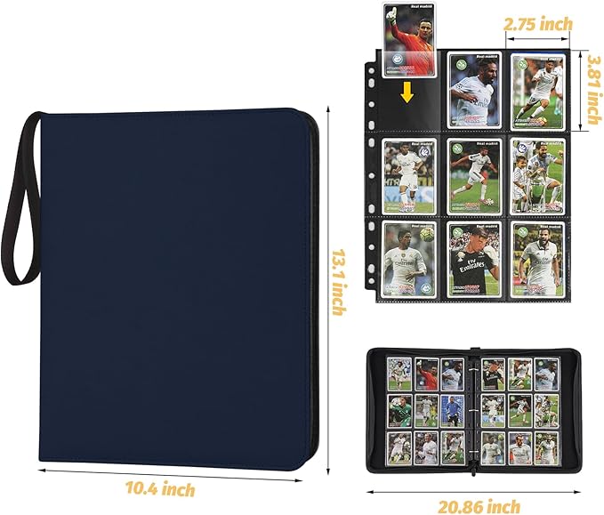 Trading Card Binder, 720 Pockets Card Binder, 9-Poccket Sided Pocket Sports - Image 2