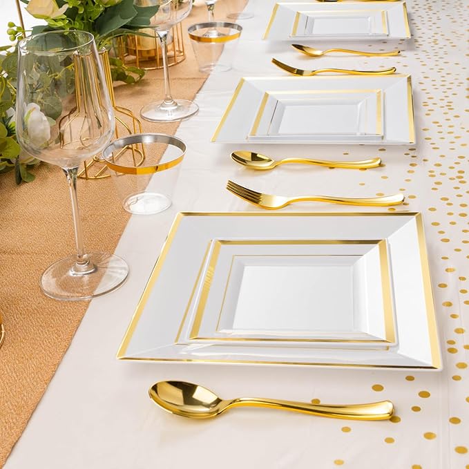Goodluck 352 Piece Gold Dinnerware Set - Image 6
