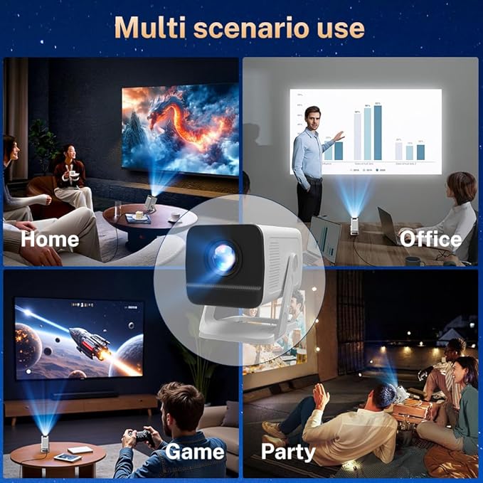 4K Supported Android 11 Mini Projector - Image 11