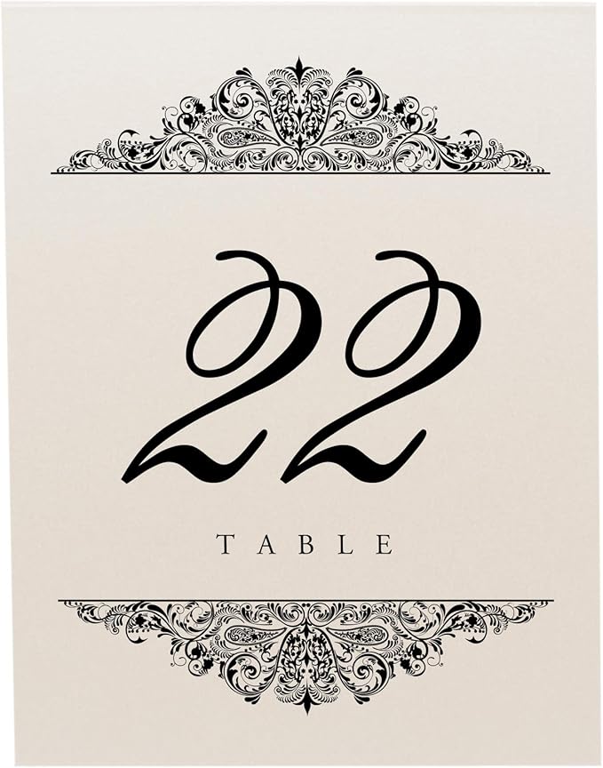 Paisley Wedding Table Numbers, Double Sided, Tent or Use in a Stand - Image 4