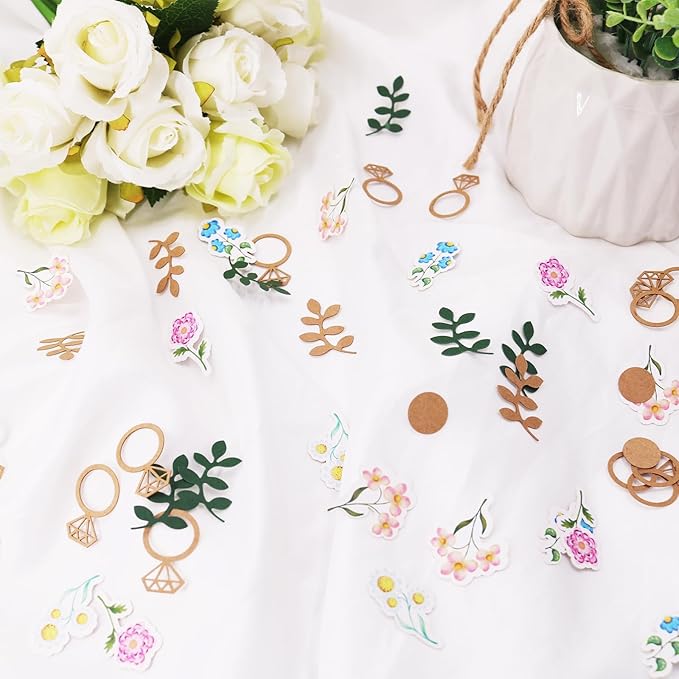200pcs Flower and Greenery Wedding Confetti - Image 5