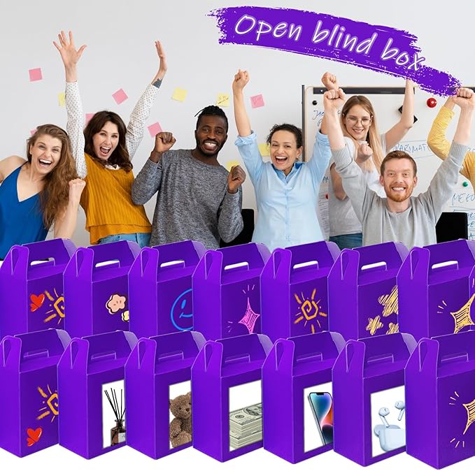 XAGLVV 24Pack Purple Boxes, Party Favor Boxes Packs 7 x3.5x 6.6 Inches - Image 8