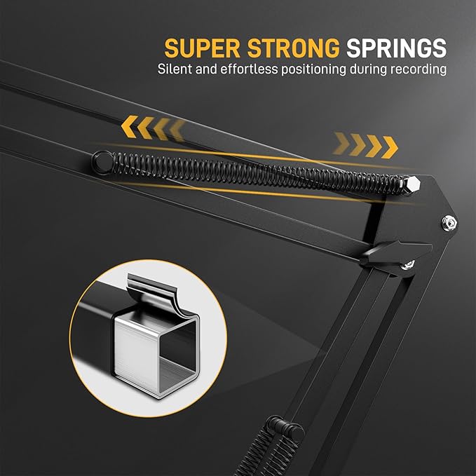 MAONO Boom Arm Microphone Stand: Adjustable Metal Suspension Mic Boom Arm - Image 5