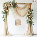 Wokceer Wedding Arch Draping Fabric 6 Panels 28.7" x 20FT Champagne Drapes by Wokceer