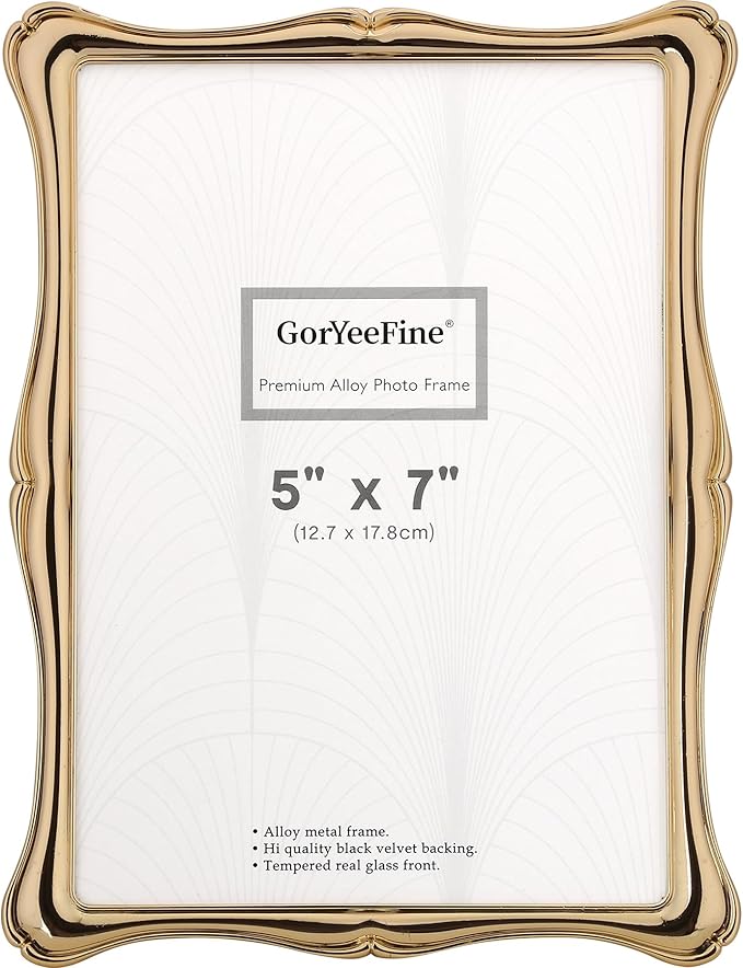 5 x 7'' Premium Alloy Gold Photo Frame by GorYeeFine
