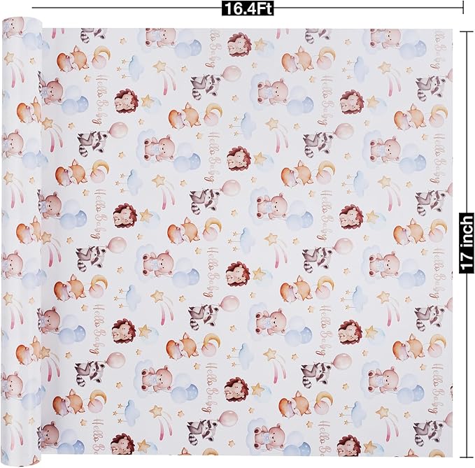 Aimyoo Baby Shower Wrapping Paper Roll - Image 3