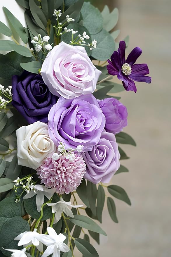 Faux Flower Swag Set of 2 for Wedding Welcome Signs Floral Decorations - Image 6