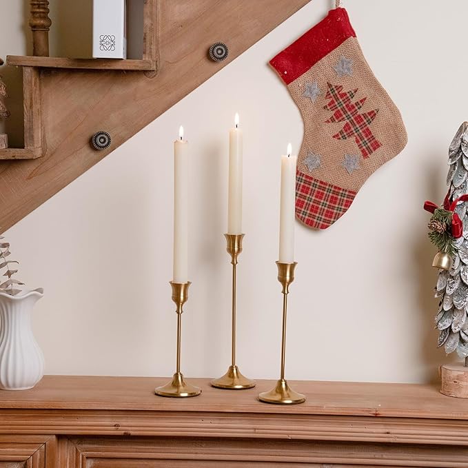 Candlestick Holders Gold Taper Candle Holders 3 pcs Candle Sticks Holders - Image 4