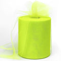6" x 200 Yards Lime Green Tulle Fabric Rolls by GCVOPTON