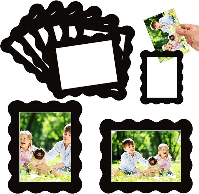 Kingdder 12 Pcs Scalloped Magnetic Picture Frame by Kingdder
