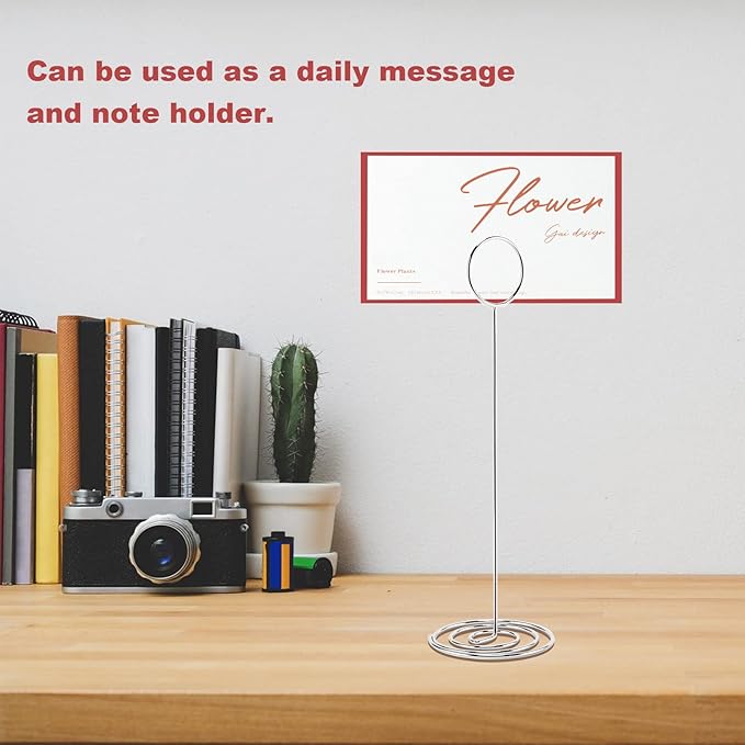 10Pcs Place Card Holder, Table Number Holders, Wire Picture Holder, Table Card - Image 7