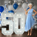 Marquee Numbers 4 Feet Tall Big Light Up Numbers 50th Birthday Decorations by Letsmakeitimpressive