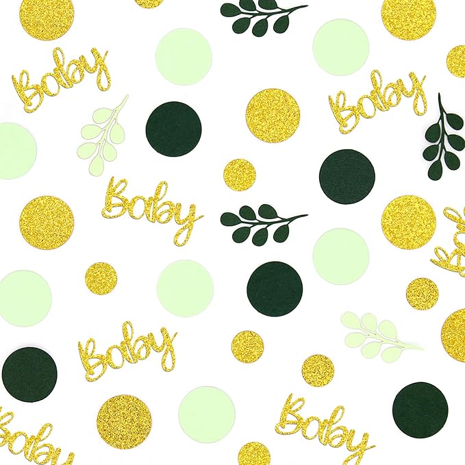 300PC Greenery Baby Shower Confetti - Image 2