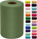 Olive Tulle Fabric Rolls 6 Inch by 100 Yards Fabric Spool Tulle Ribbon by IONTACH